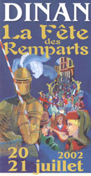 L'affiche de la fête des Remparts à Dinan en 2002